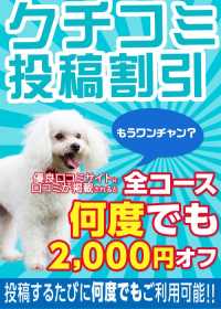 口コミ投稿割引2000円オフ！